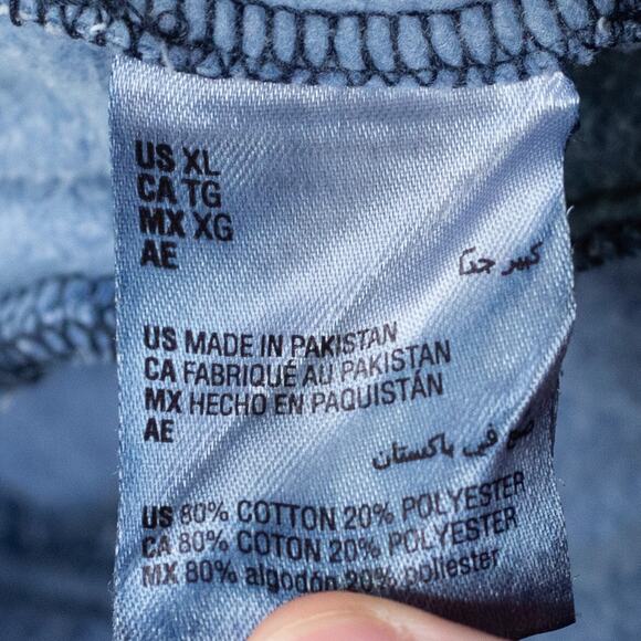 SUN & STONE Drawstring Jogger Sweat Pants Indigo Mineral Wash Mens Sz XL - Picture 9 of 9